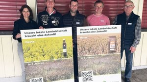 Die IG Pro Kulturlan Die IG Pro Kulturland mit Bettina Hübscher, Lukas Pflugshaupt, Daniel Hess, Elmar Hüppi und Heinrich Wintsch. Die Plakate werden auf die betroffenen Ackerflächen platziert.