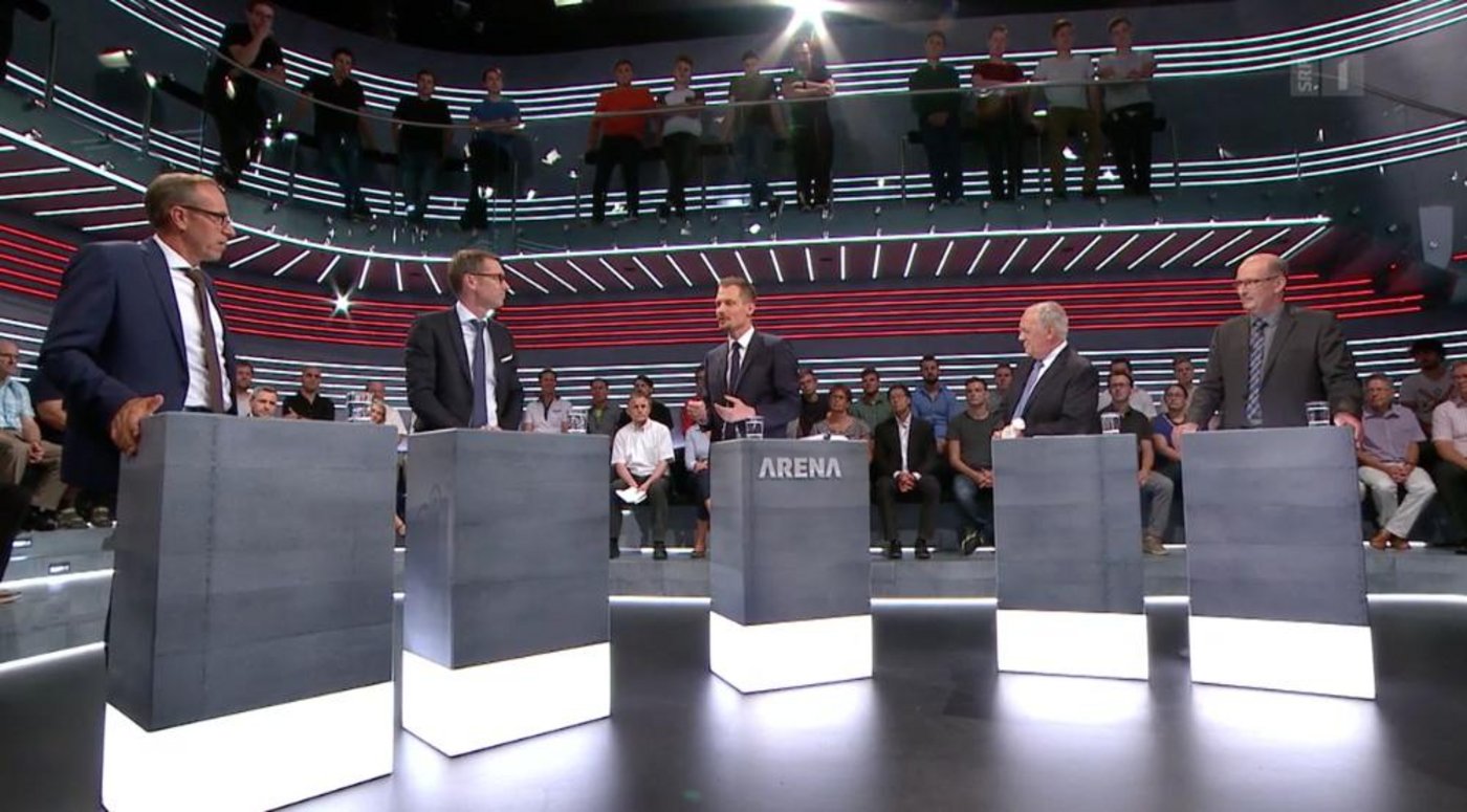 Ernährungssicherheit in der Arena: Die Debatte wird auch nach der Abstimmung nicht abgeschlossen sein. (Bild SRF)