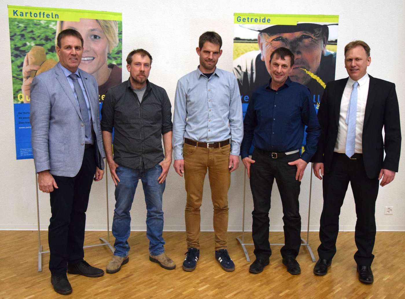 Im Semag-Verwaltungsrat (v. l. n. r.): Daniel Niklaus (Präsident), Jürg Hess (neu), Simon Hofer (neu), Franz-Josef Widmer (Ex-Mitglied) und Adrian Krähenbühl (Geschäftsführer). (Bild Katrin Erfurt)