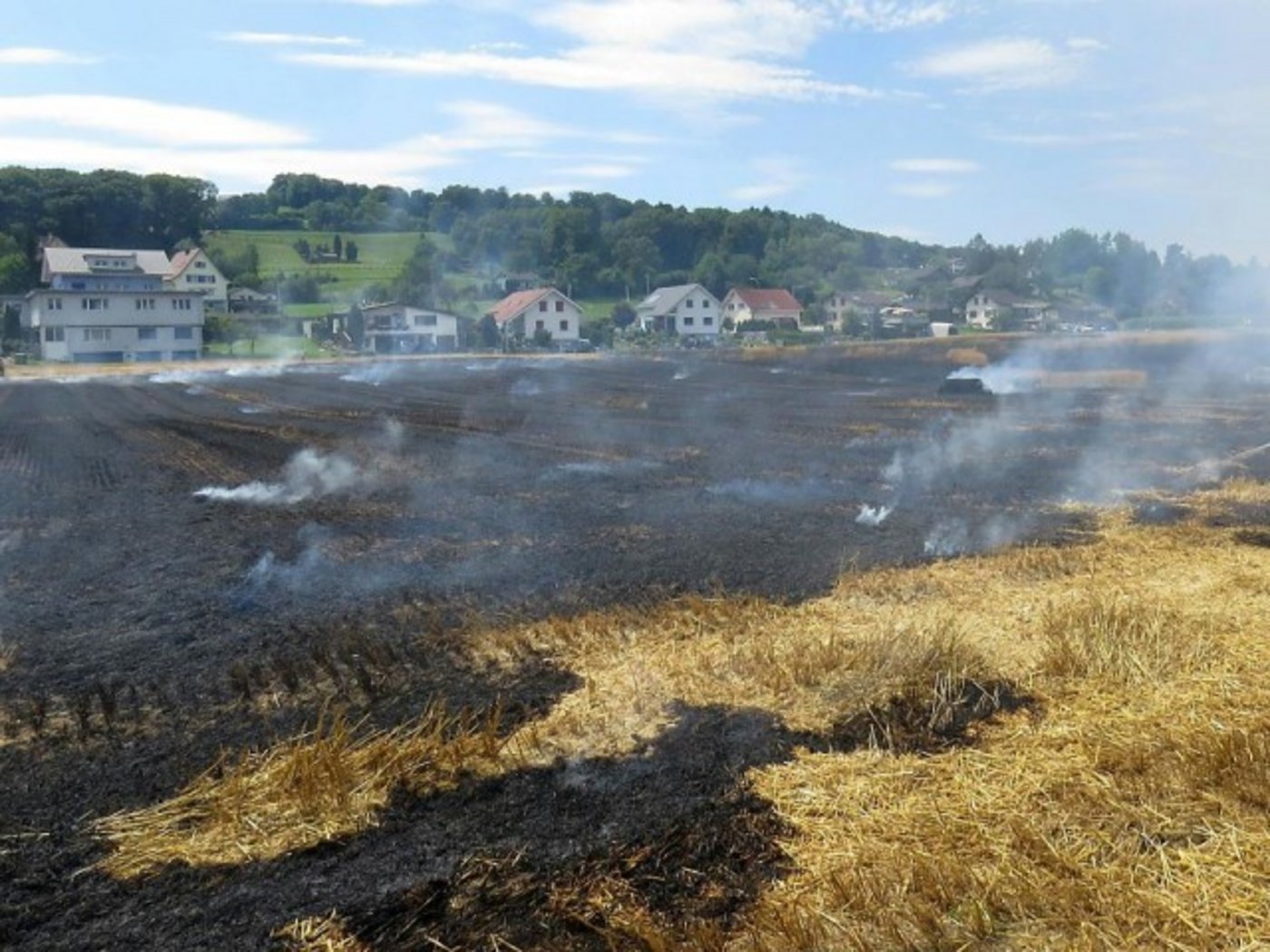 Auch das Feuer brannte: 200'000 Franken beträgt der Sachschaden.	(Bild Aargauer Kantonspolizei)