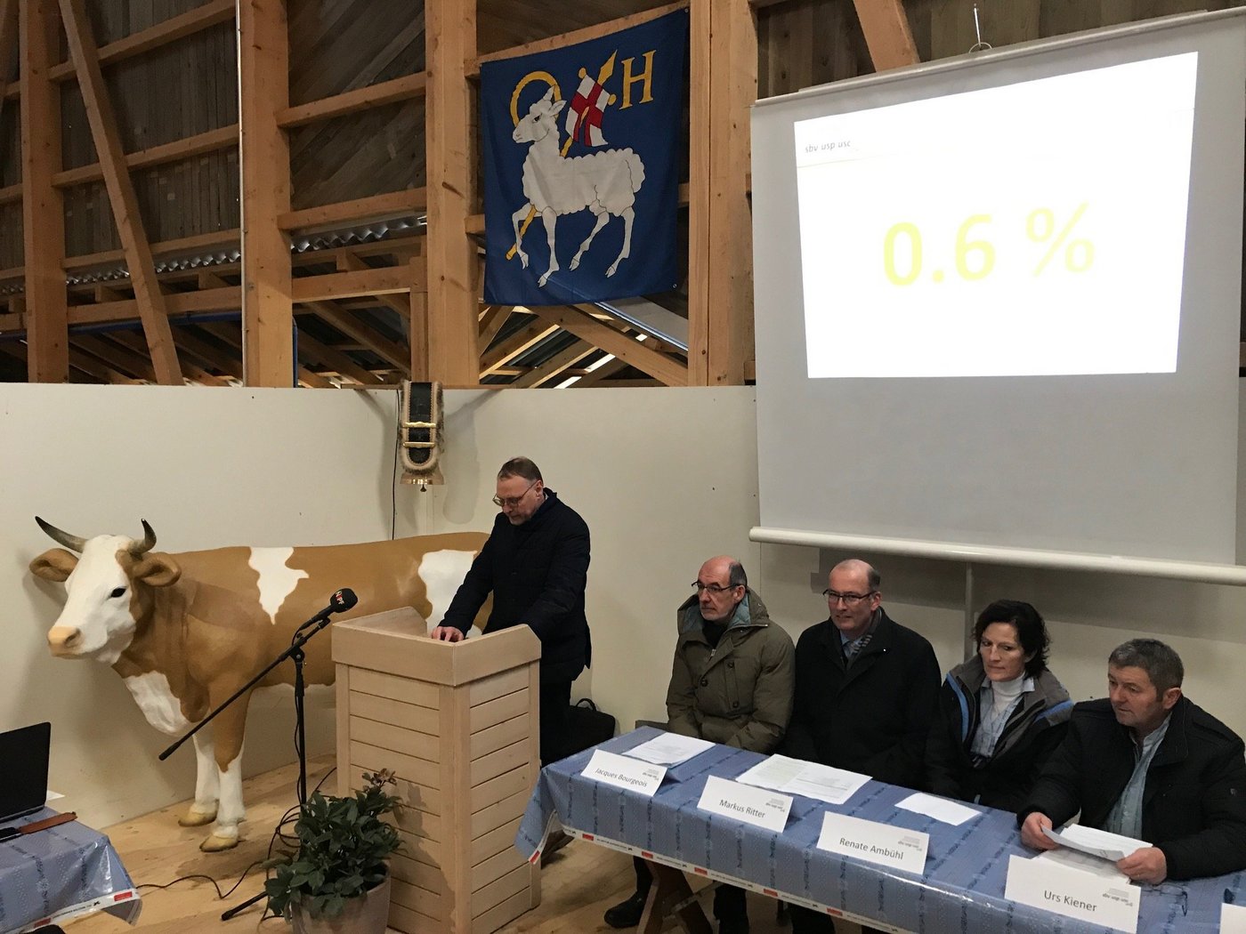 Der SBV stellt sich den Medien: (v.l.n.r.) Jacques Bourgeois, Markus Ritter, Renate Ambühl, Urs Kiener. (Bild akr)