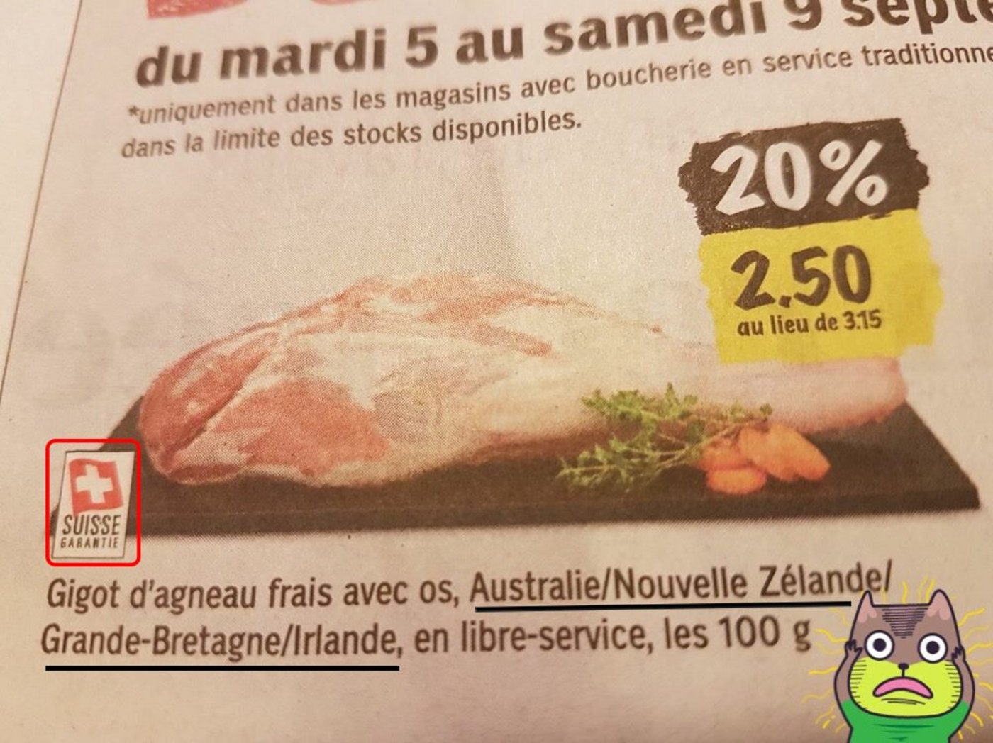 Finde den Fehler: Dieses Foto macht in den Sozialen Medien gerade die Runden. (Bild SBV)