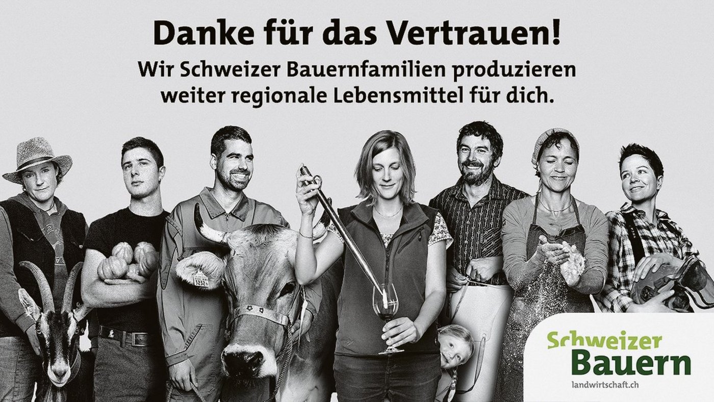 Die angepasste Kampagne des SBV will die Bauernfamilien als verlässliche Partner für die Konsumenten positionieren.  (Bild pd)