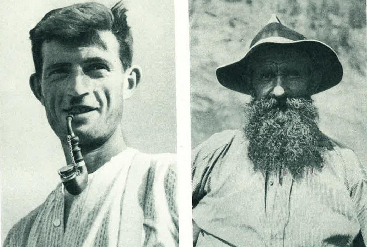 Hier wird ein Bauer aus dem Zugerland (rechts) einem Engadiner Bauern gegenübergestellt. (Bilder Ernst Brunner und E. Meerkämpfer)
