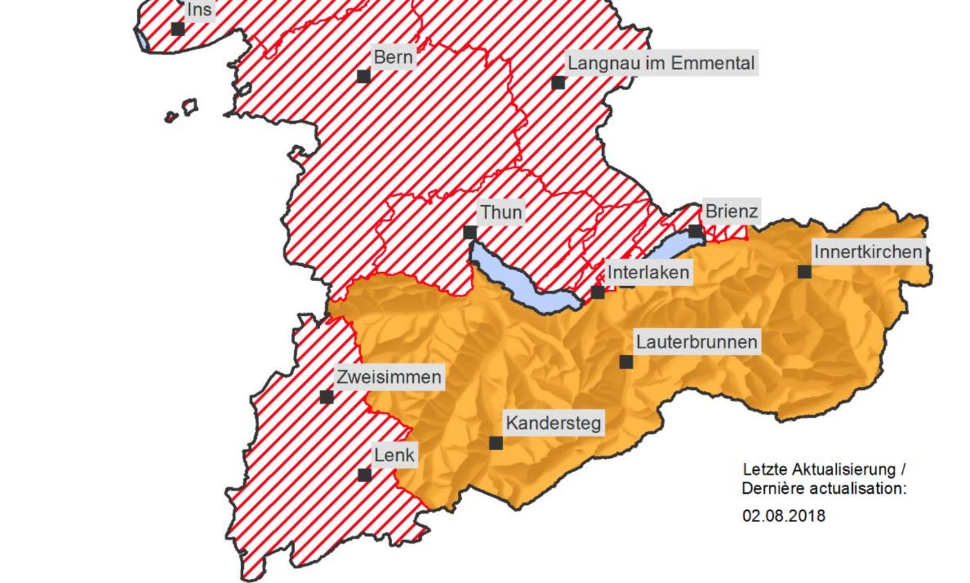 Die Waldbrandgefahr in den Regionen Thun und Interlaken ist gestiegen. (Bild zVg)