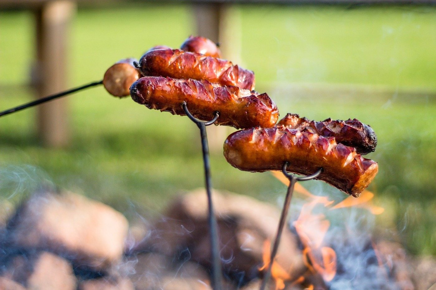 Rund die Hälfte des pro Jahr gegessenen Fleisches essen Schweizerinnen und Schweizer ausser Haus. Damit sind etwa Restaurants gemeint – auch wenn draussen Bräteln ja auch irgendwie «ausser Haus» ist.  (Bild Pixabay)
