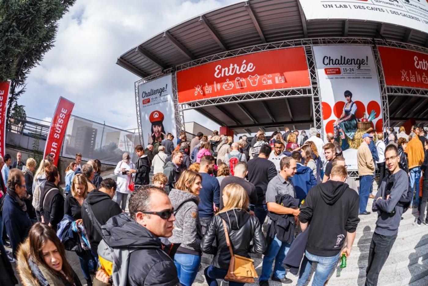 Besucherandrang am Eingang zur Messe. (Bild Comptoir Suisse)