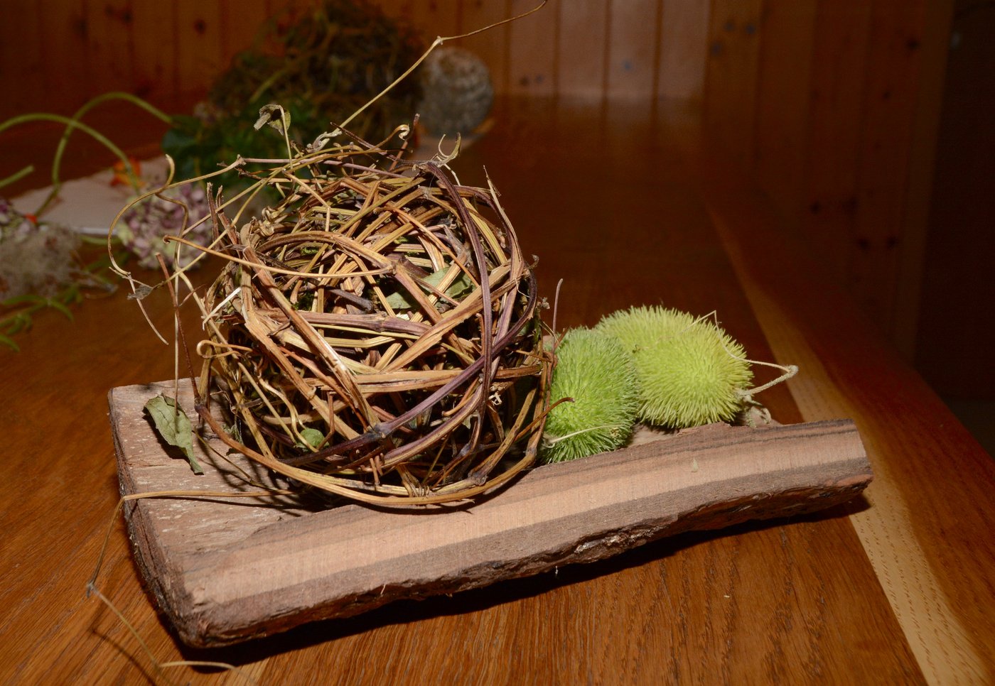 Natürliche Schlichtheit, eine simple und schöne Geschenkidee der Kursleiterin.