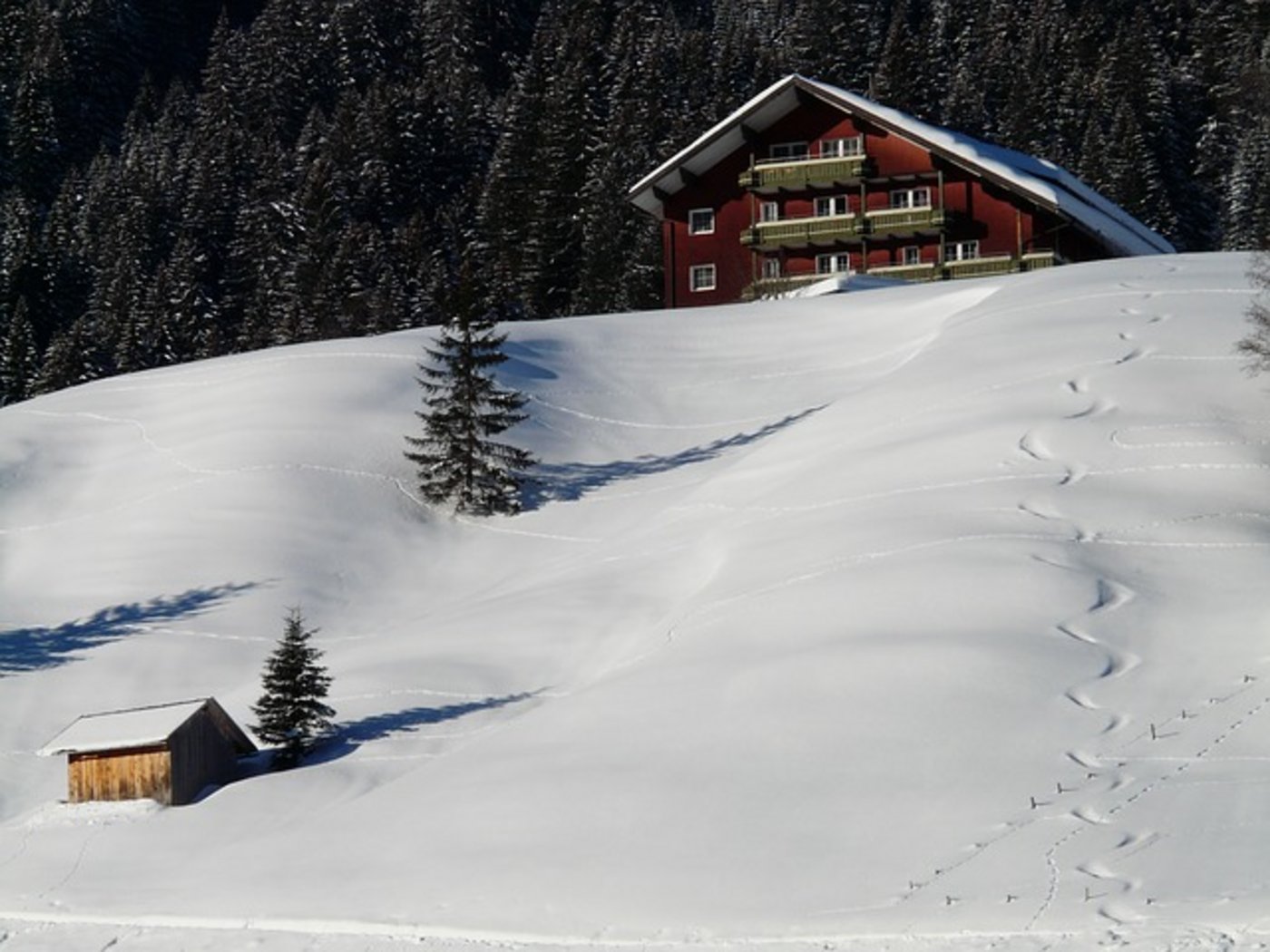 Viele Skipisten füren über private Grundstücke. (Symbolbild pixabay)