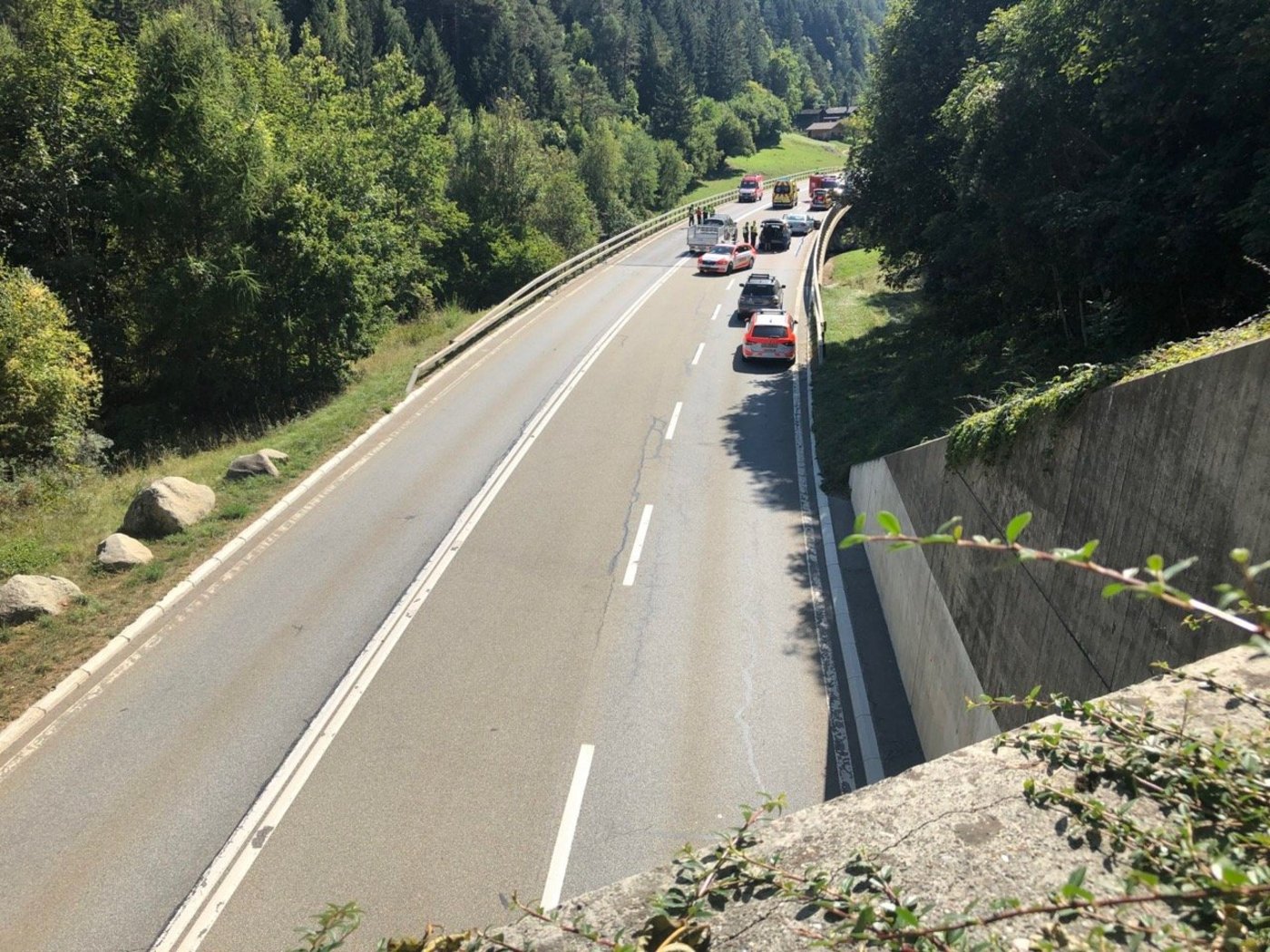 Hier kam es zum Unfall. (Bild Kapo VS)