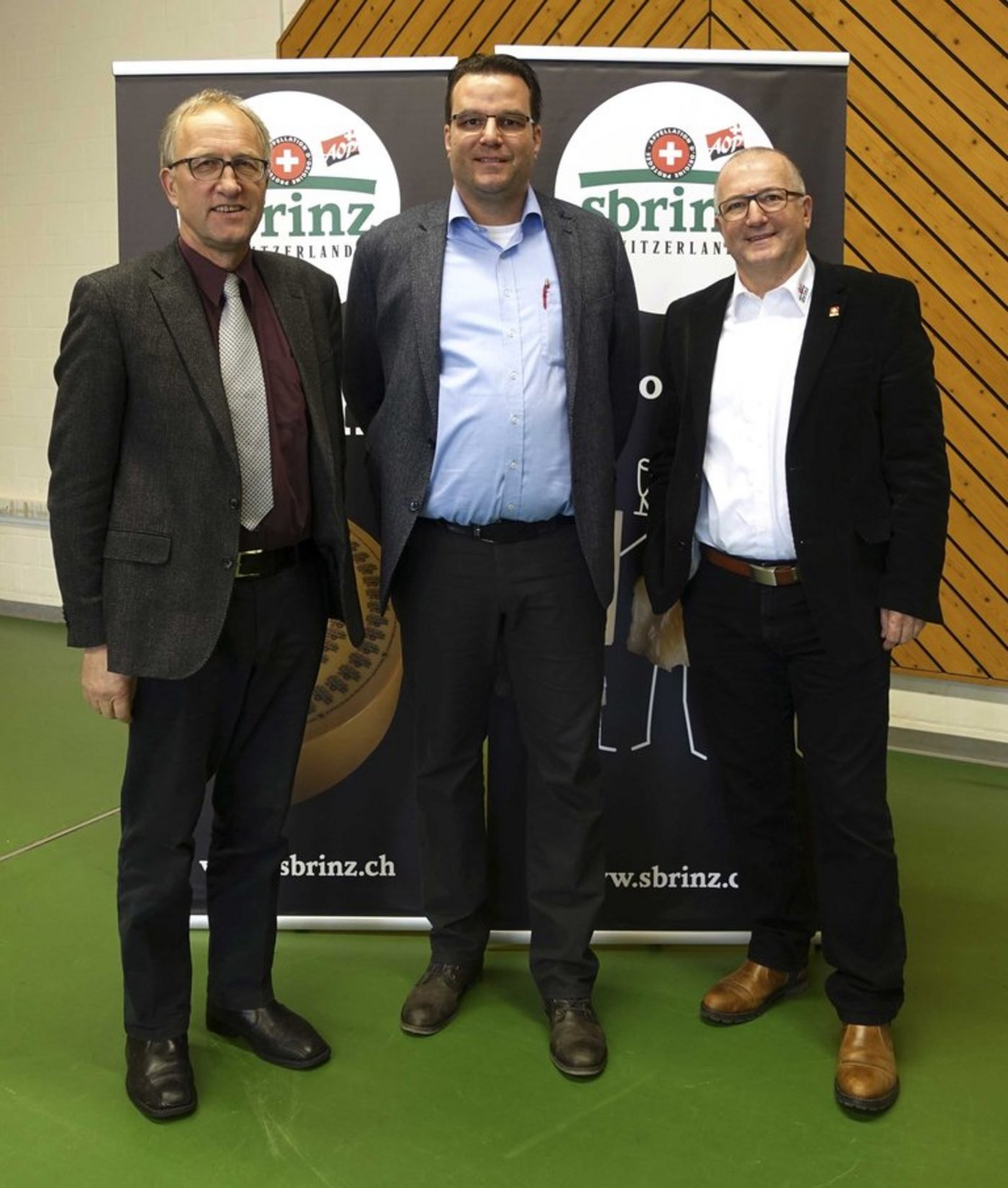 Peter Hegglin (Präsident), Stefan Heller (designierter Geschäftsführer) und Markus Baumann (aktueller Geschäftsführer). (Bild Sbrinz)