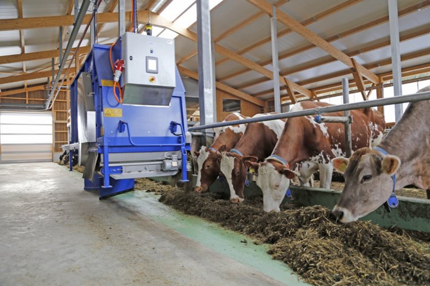 Ein Fütterungsroboter bringt viel Zeitersparnis. Finanziell rechnet er sich nicht in jedem Fall. (Symbolbild BauZ)