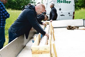 Bewässerung: Es braucht ein klares, gemeinsames Ziel Besichtigung des Pumpsystems bei der Trafo-Station am Rhein.