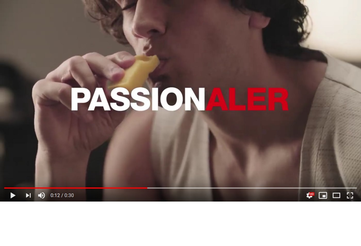 Ausschnitt aus dem neuen TV-Spot: Neu stehen nicht mehr Prominente im Mittelpunkt, sondern das Produkt. (Videostill: ES)