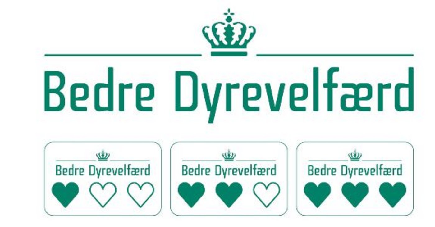 Das dreistufige staatliches Label schreibt höhere Standards bei der Tierhaltung vor. (Bild Foedevarestyrelsen)