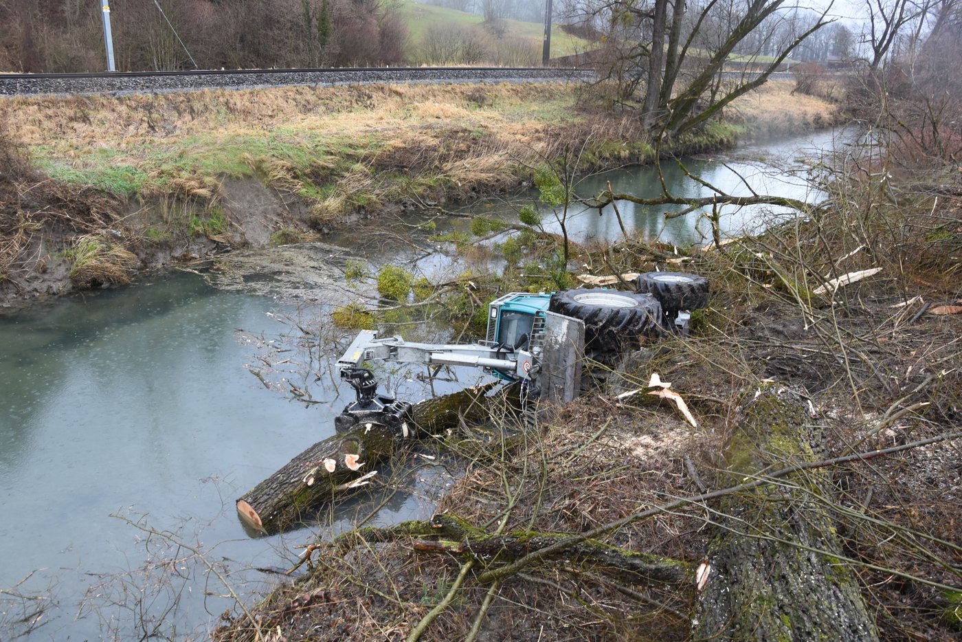 Zum Unfall kam es, als der Motor des Traktors kurz ausschaltete. 