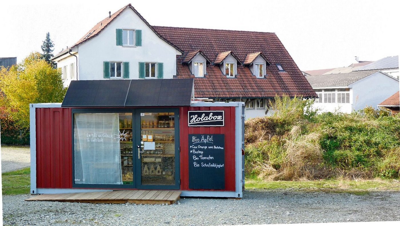 Der Selbstbedienungshofladen «Holabox» hat im Zürcher Weinland einen zweimonatigen Testbetrieb durchlaufen. Bestimmt ist er jedoch für den Einsatz in der Stadt.  