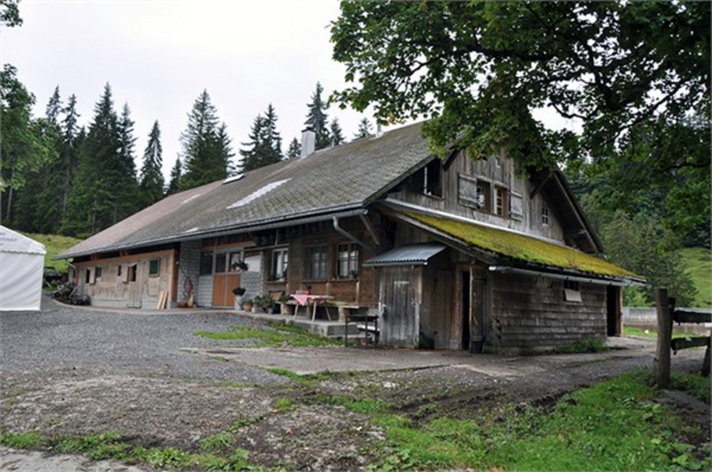 Alpgebäude auf der «unteren Zettenalp». (Bild Fenaco und Schweizer Berghilfe/Max Hugelshofer)