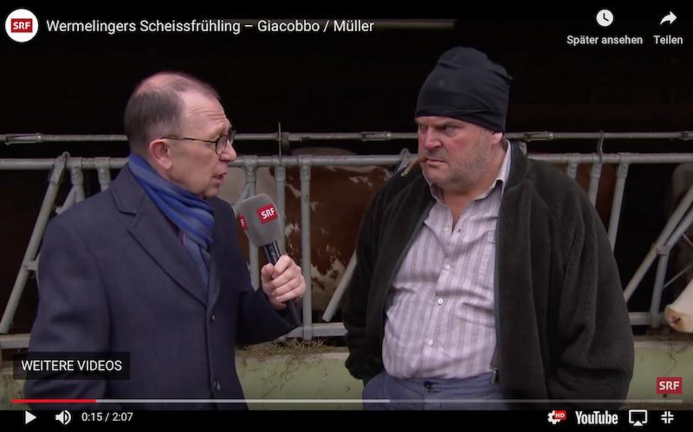 Satireklassiker «Wermelingers scheiss Frühling» von Giacobbo und Müller. (Printscreen SRF)