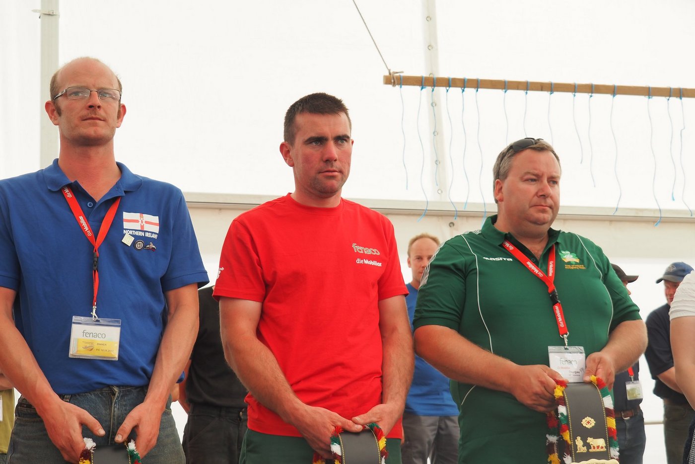 Gesamtsieger Jer Coakley umrahmt von Silbermedaillengewinner Dan Donnelly (rechts) und James Coulter. (Bilder BauZ)