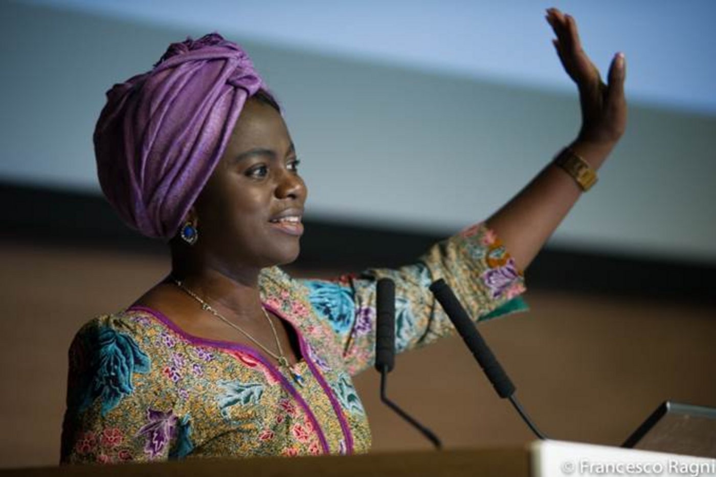 Evelyn Nguleka bedankt sich für ihre Wahl. (Bild Francesco Ragni/WFO)