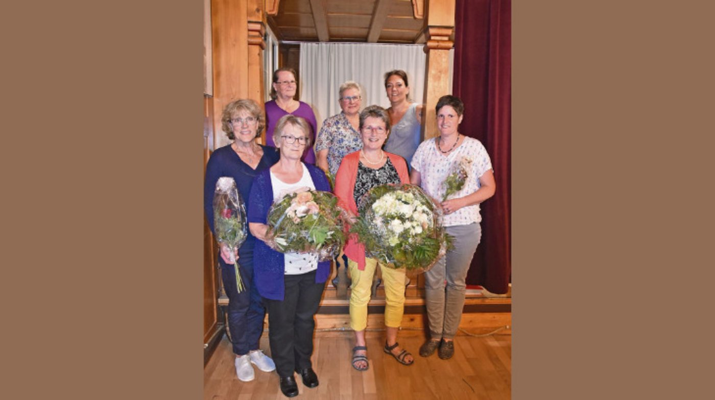 Sie wirken oder haben mitgewirkt (v. l. n. r.): Ursula Minder, Beatrice Richiger, Vreni Wegmüller, Ruth Minder, Elisabeth Käse Simone Leuenberger und Helen Wegmüller. (Bild bh)